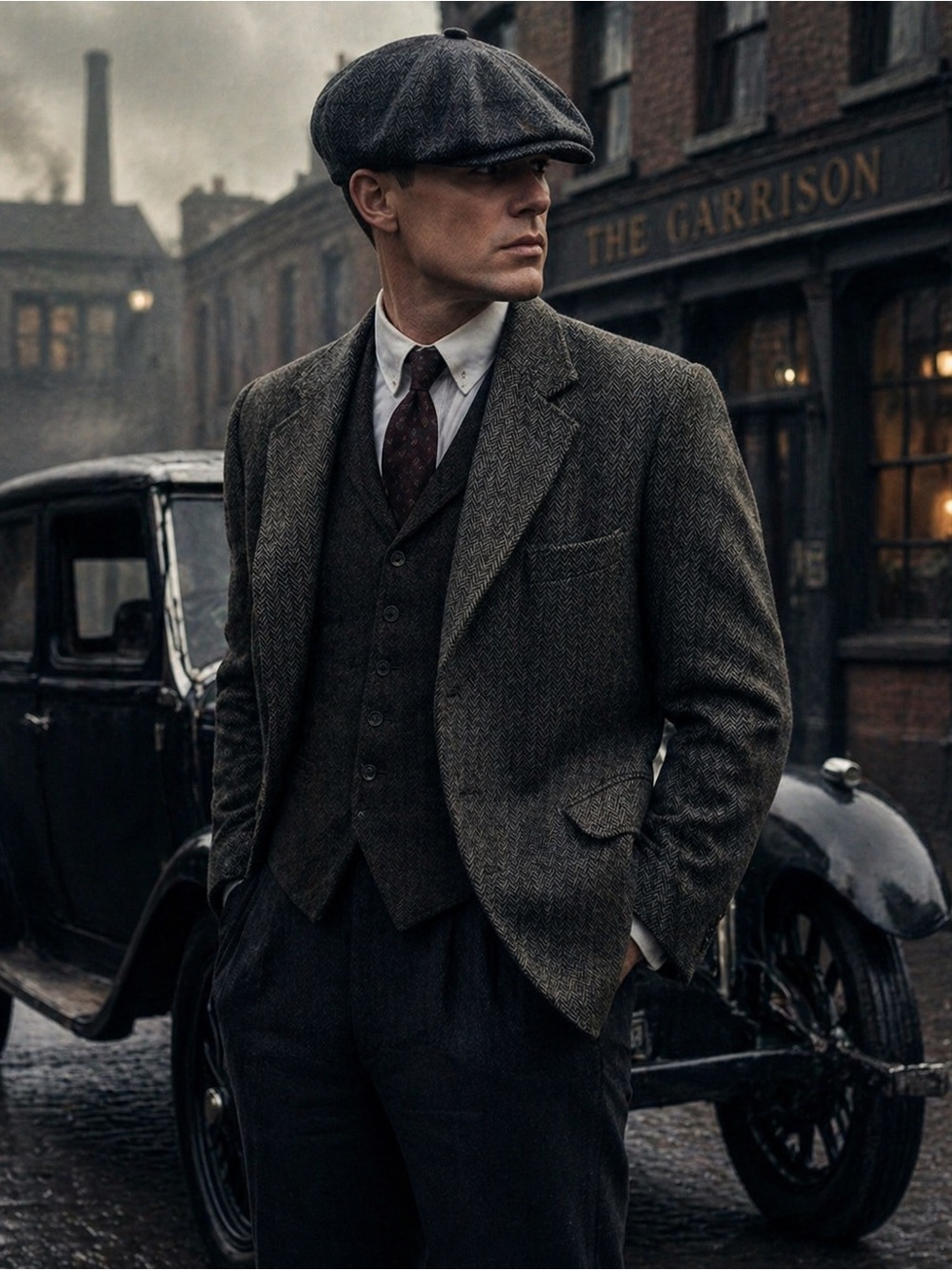 Jos. A. Bank Men's Herringbone Brown Sport Coat